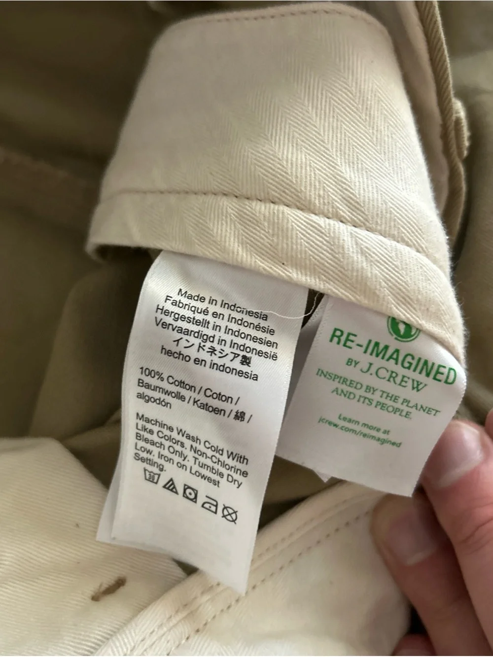J. Crew measured 36”