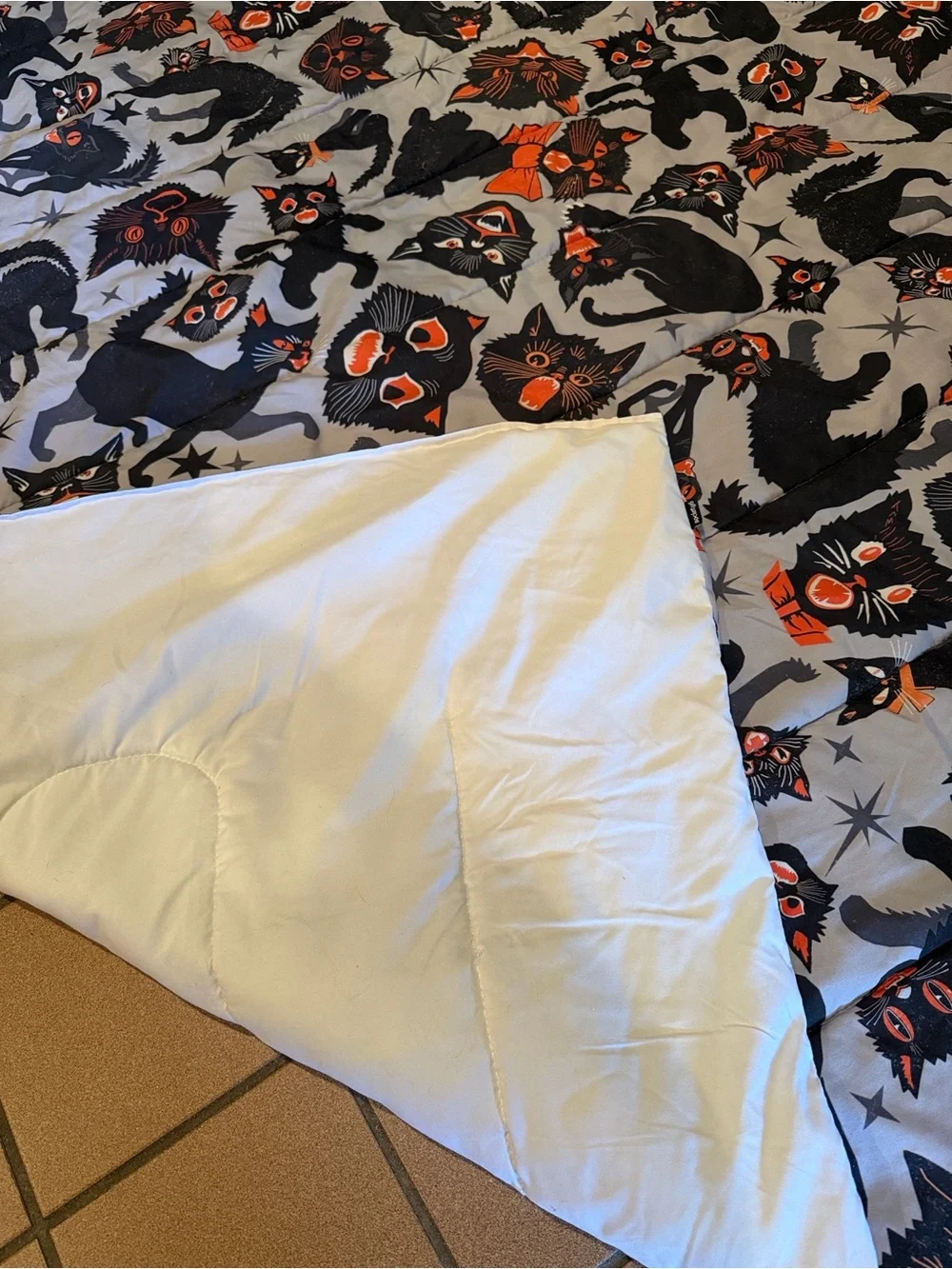Vintage Society6 Brand Halloween Black Cat Twin Comforter