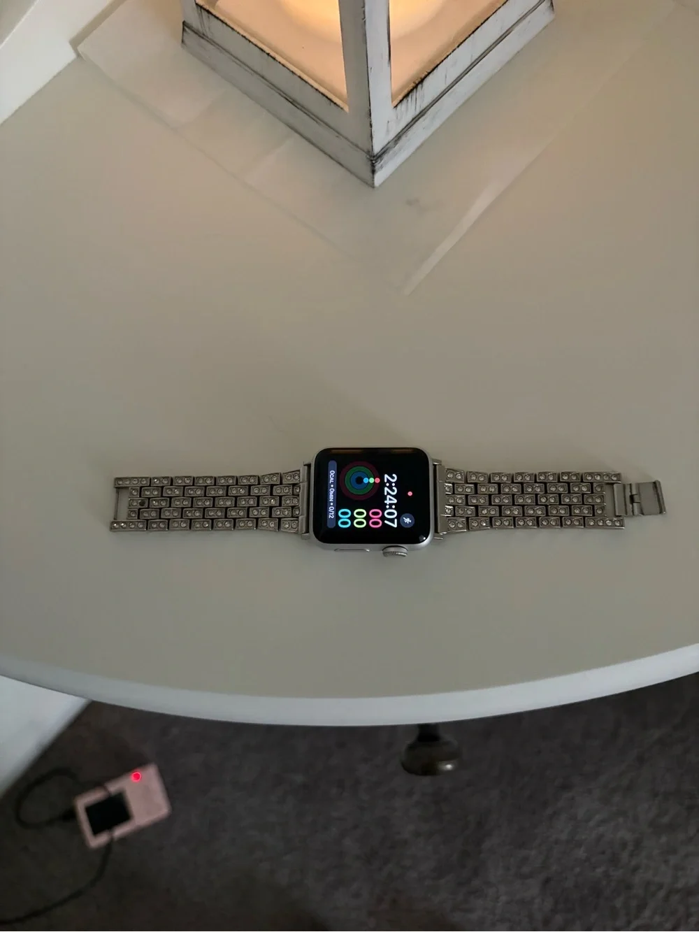 Apple Watch Series 3 (38mm) with Silver Crystal Link Band - Silver