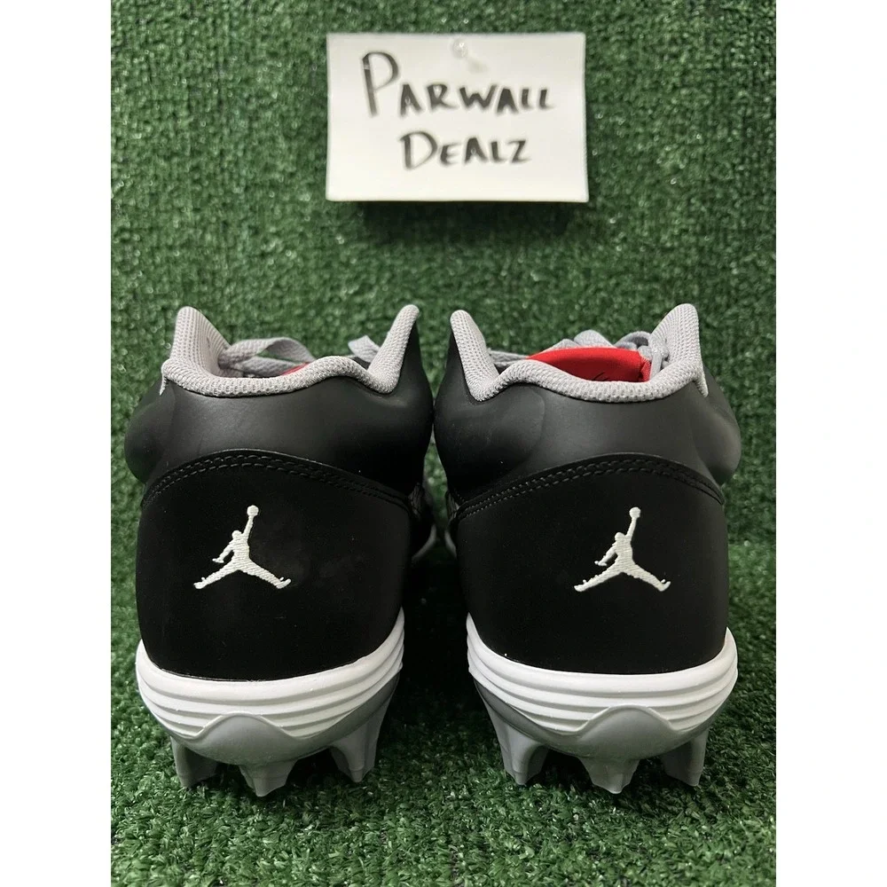 Nike Air Jordan Stadium 90 Low TD Black Cement Football Cleats Sz 8.5 HQ0210-060