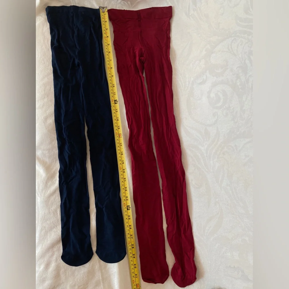 Girl Tights Socks burgundy and navy for Girls  and Teens 2 pack