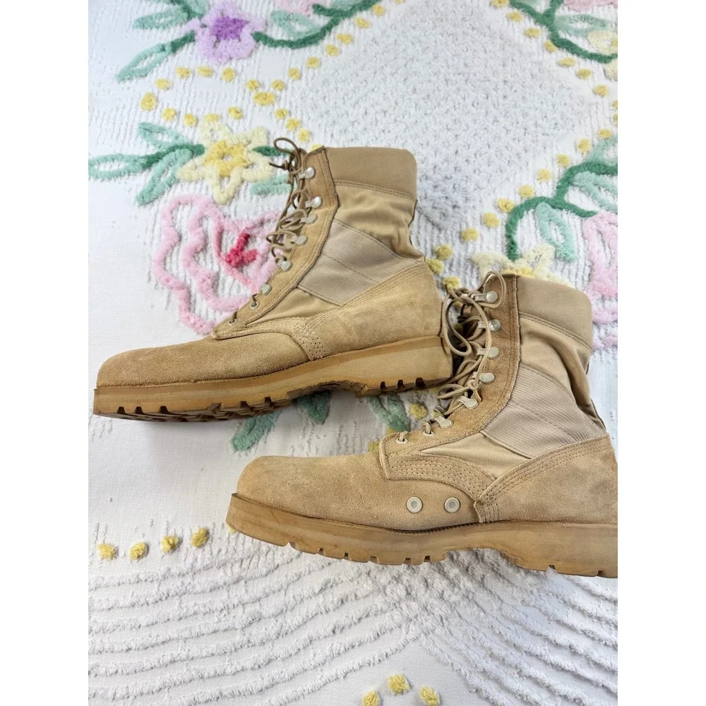 Altama Mens 11W Tan Suede Nylon Military Tactical Combat BootsVibram Made in USA