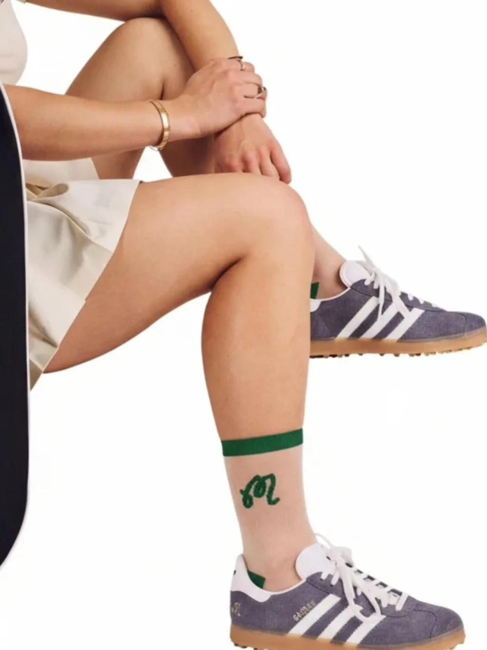 NWT Malbon Womens Arabella Socks Canvas