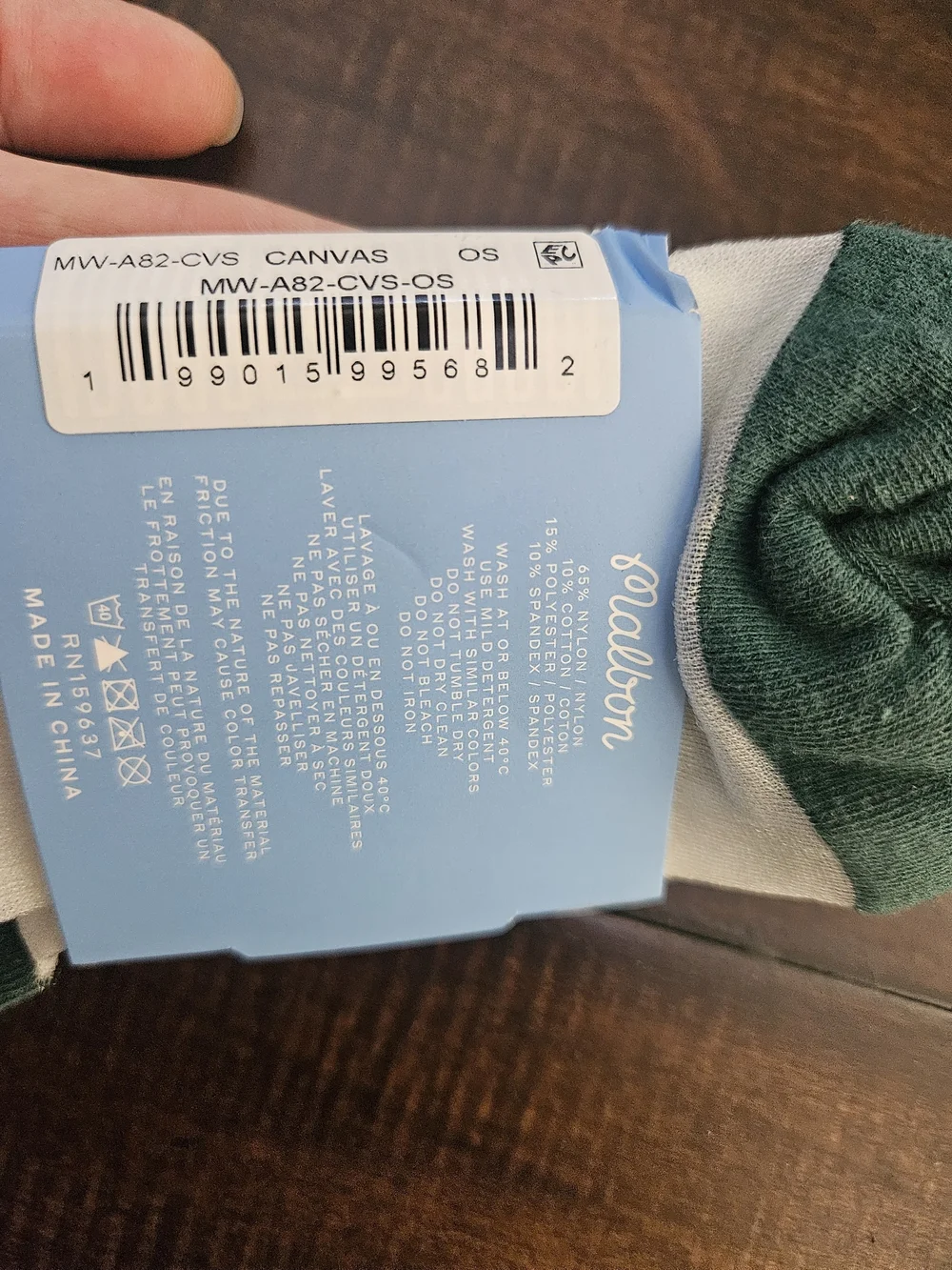 NWT Malbon Womens Arabella Socks Canvas