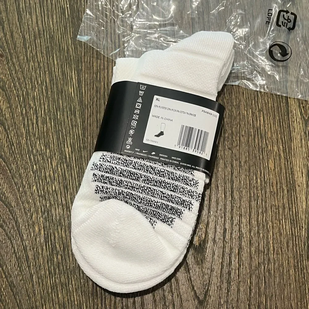 NWT Nike Mens Swoosh NBA Authentic Team Issued Ankle Socks White Green Size XL