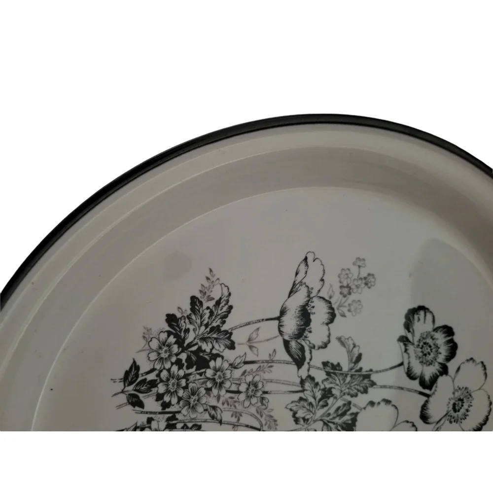 Royal Prestige Blackwood Genuine Stone Ware Floral Plate Japan 9810 Vintage