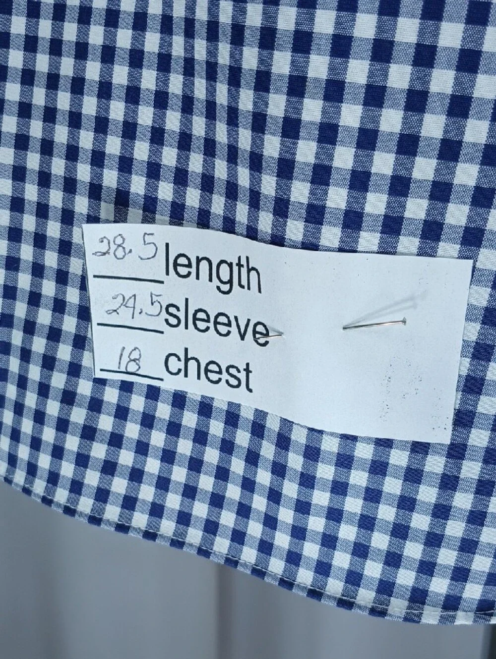 J. Crew blue and White Gingham Button-Up cotton Shirt