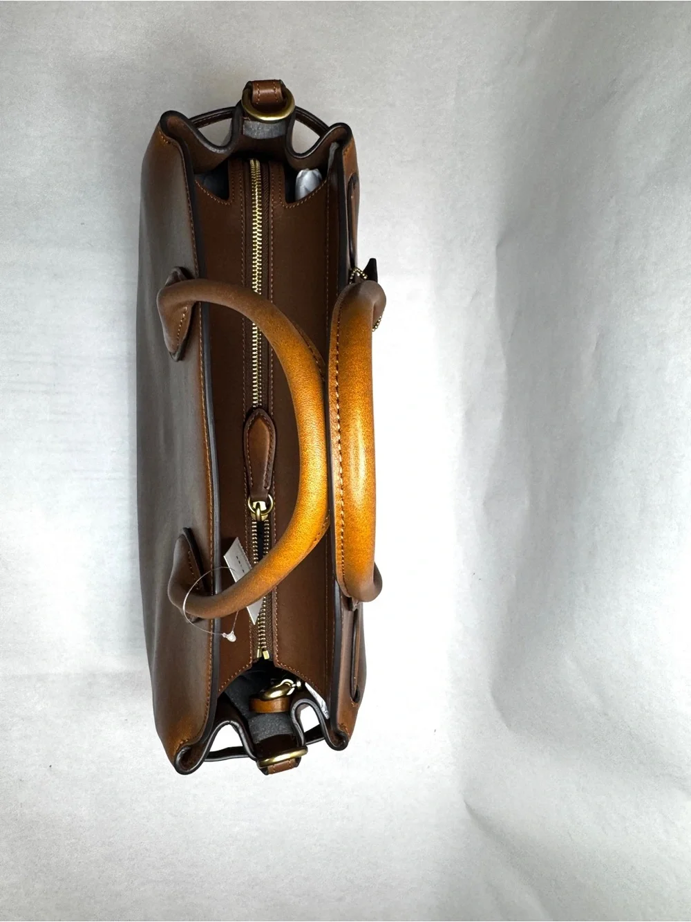 Coach Soft Empire 40 Satchel – Loved Leather Brown | NWT | Complete Set