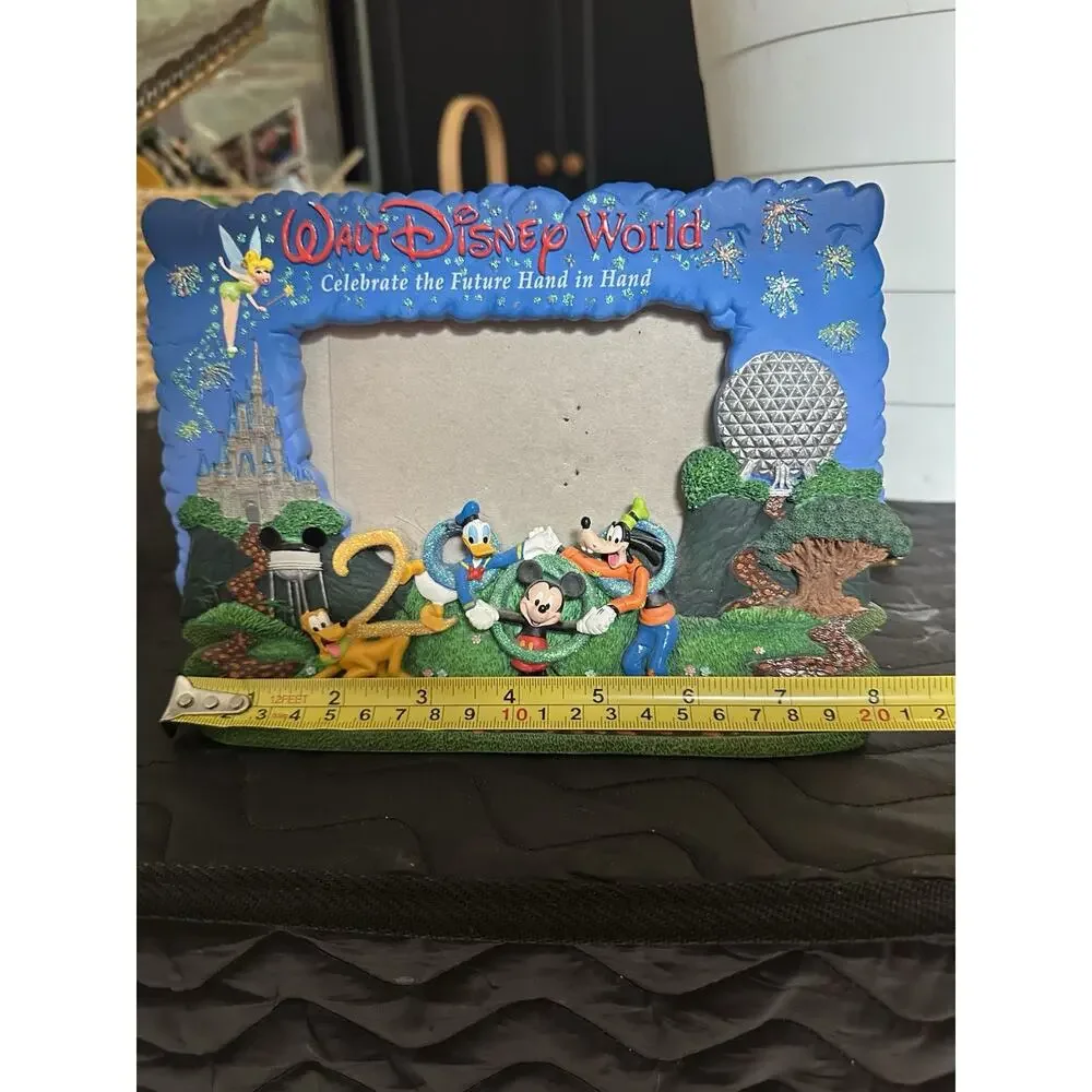 Walt Disney World Photo 3” x 5” Picture Frame Vintage 2000 Millennium Tinkerbell