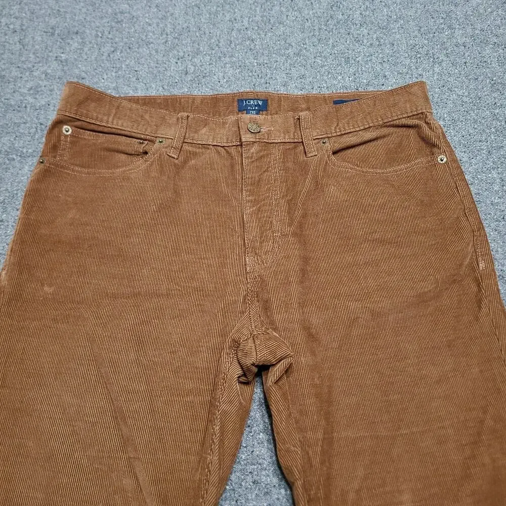 J Crew Pants Mens 34x34 Golden Brown Flex Slim Corduroy Jeans Stretch Preppy