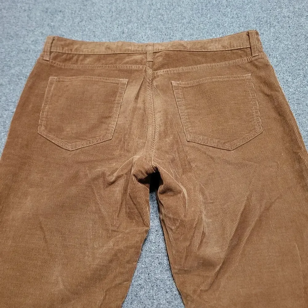 J Crew Pants Mens 34x34 Golden Brown Flex Slim Corduroy Jeans Stretch Preppy