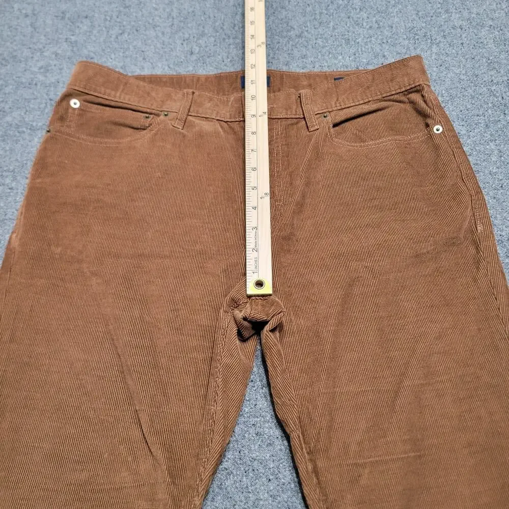 J Crew Pants Mens 34x34 Golden Brown Flex Slim Corduroy Jeans Stretch Preppy