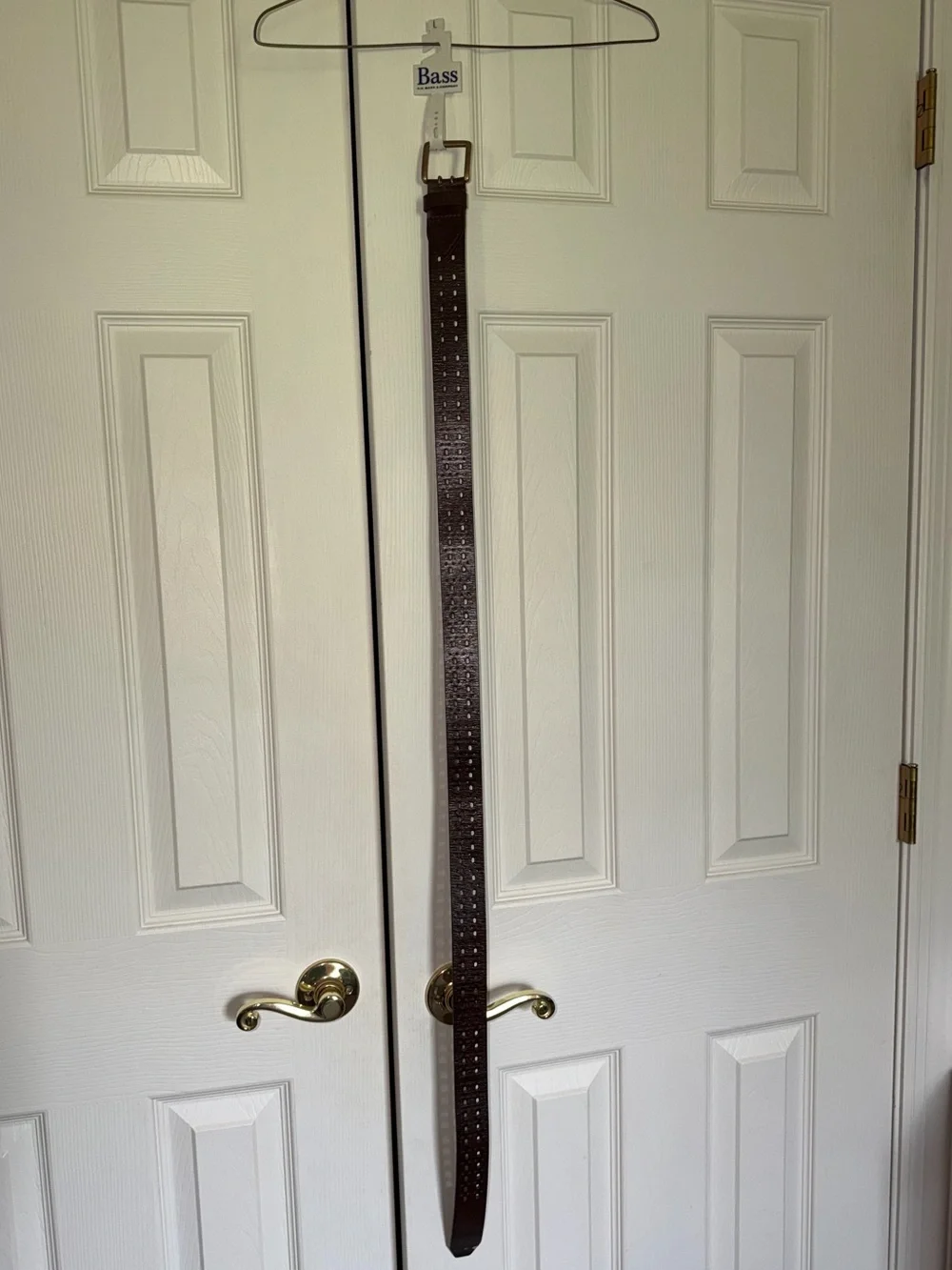 G.H. Bass & Co. Dark Brown Studded Leather Belt