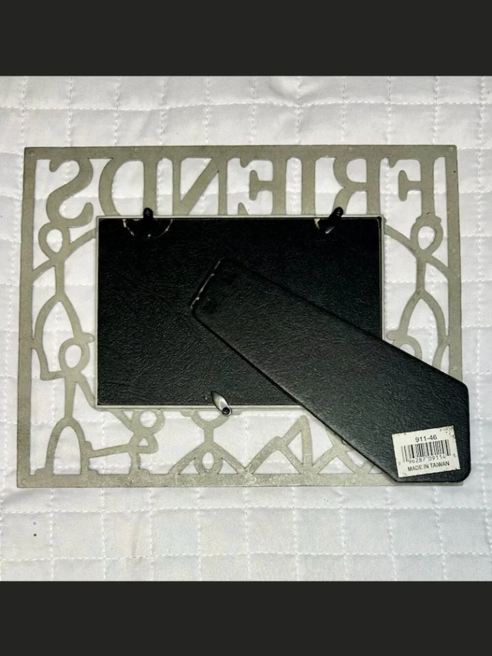 FRIENDS Vintage Twisted Iron Picture Frame with Stick Figure Design