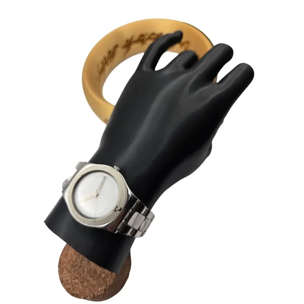 Swatch Irony Quartz Watch White Dial Stainless Steel