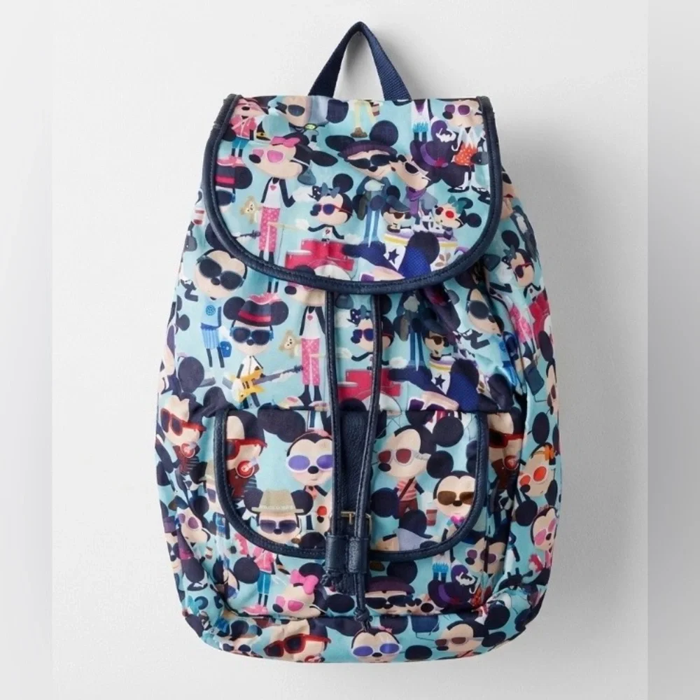 Disney Parks Hipster Mickey Minnie Drawstring Backpack Jerrod Maruyama
