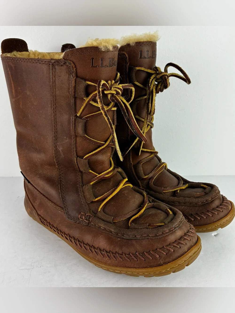 L.L Bean Wicked Good Leather Lace Up Lodge Boots