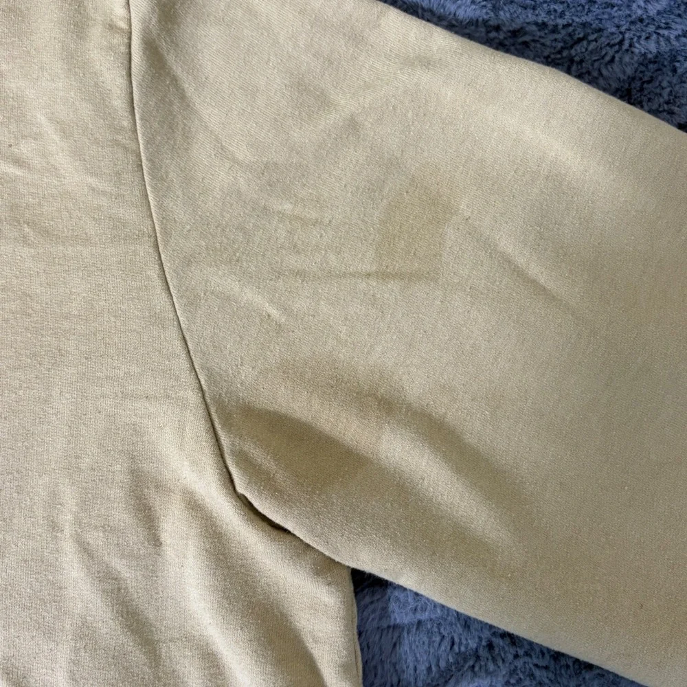 The North Face Mens Full Zip Hoodie Tan Khaki Medium Embroidered Logo AQ946
