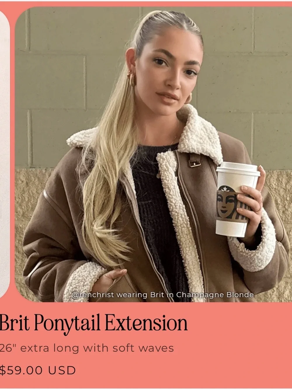 INH Brit Ponytail - Champagne Blonde