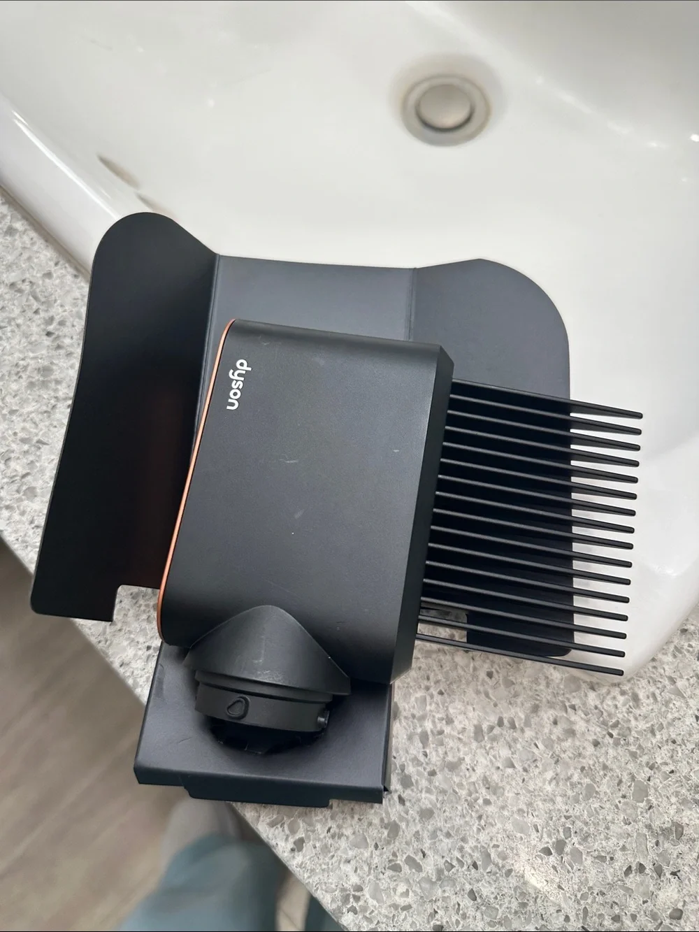 Dyson Black Pik Tooth Styling Comb Attachment with Copper Trim