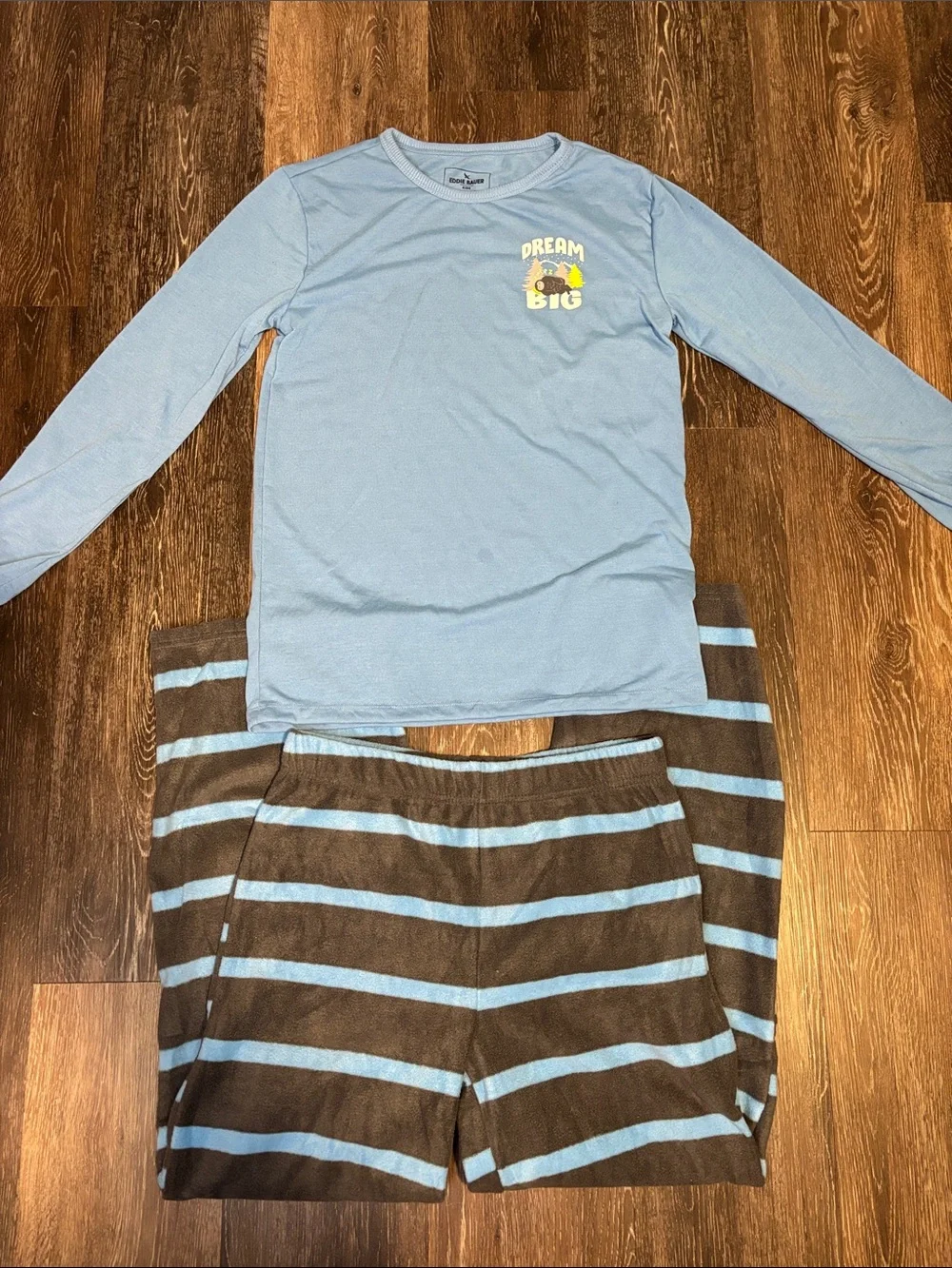 Eddie Bauer Set of 2 Pajama Long Sleeve Shirts and Pants Boys Size Large 14/16