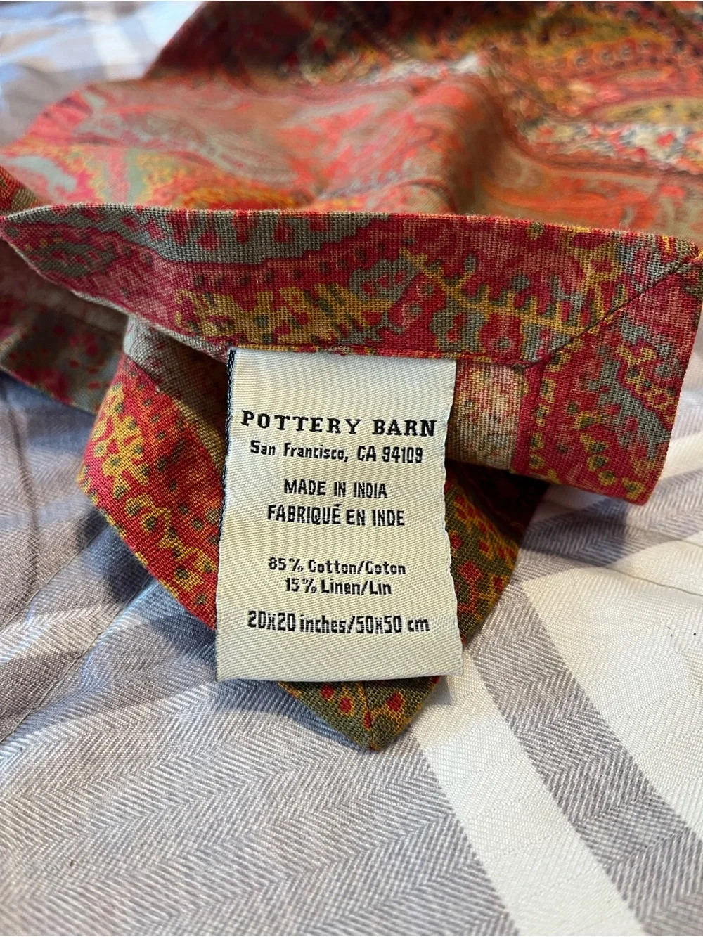 Pottery Barn rich paisley