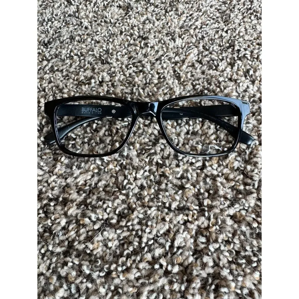 Buffalo David Bitton Eyeglasses Frames Black Rectangular Full Rim Unisex