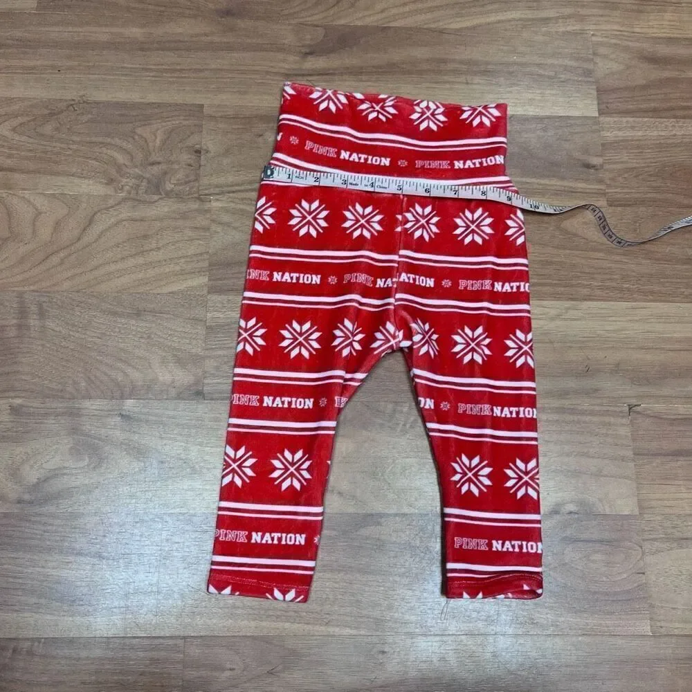 Baby Liv Boutique Kids “Pink Nation” Red Geometric Print Pajamas Size 12/18m