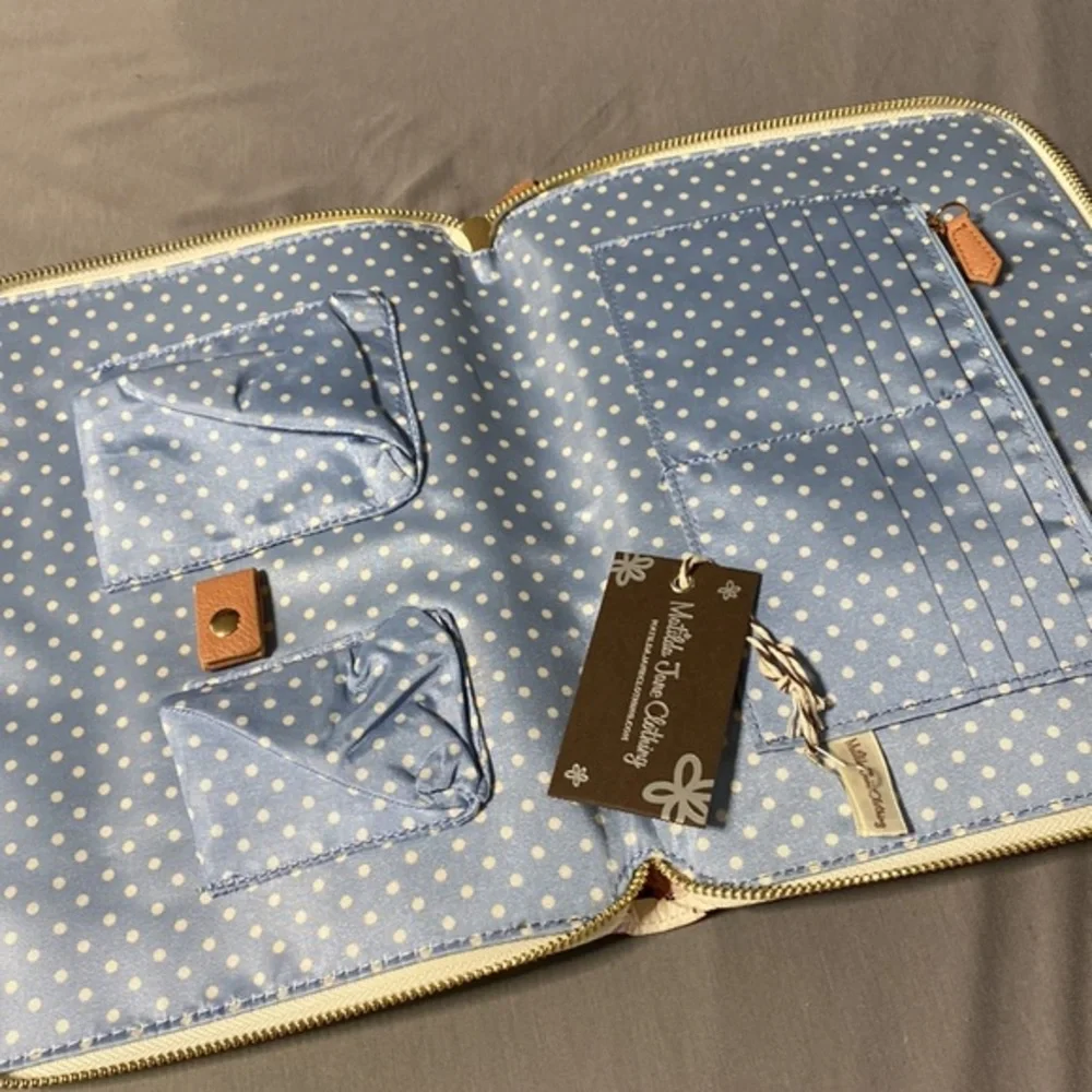 Matilda Jane On the Go Floral Tech Organizer Tablet Case Vegan Leather NWT