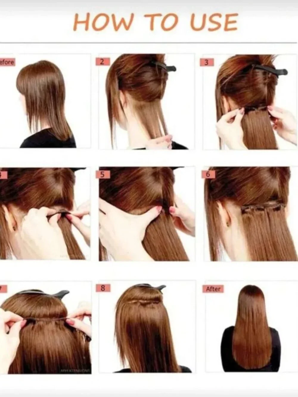 22” Clip-In Extensions Long Straight Soft, Full & Natural Look