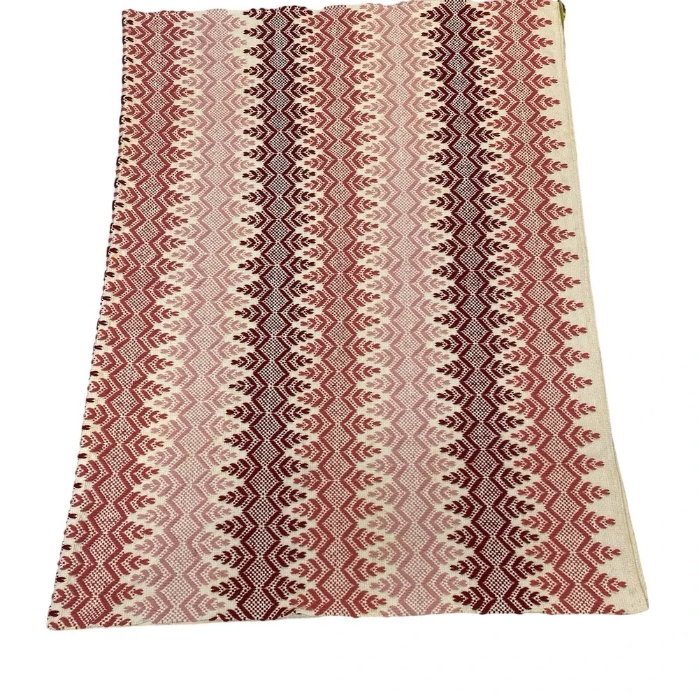 Unbranded Throw Blanket 42x64 Red Cream Nordic Pattern‎ Rustic Cabin Decor