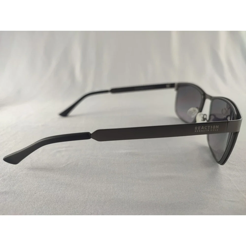 Kenneth Cole Reaction KC1329 09B Men's Sunglasses Gunmetal Rectangle 57mm NWT‎