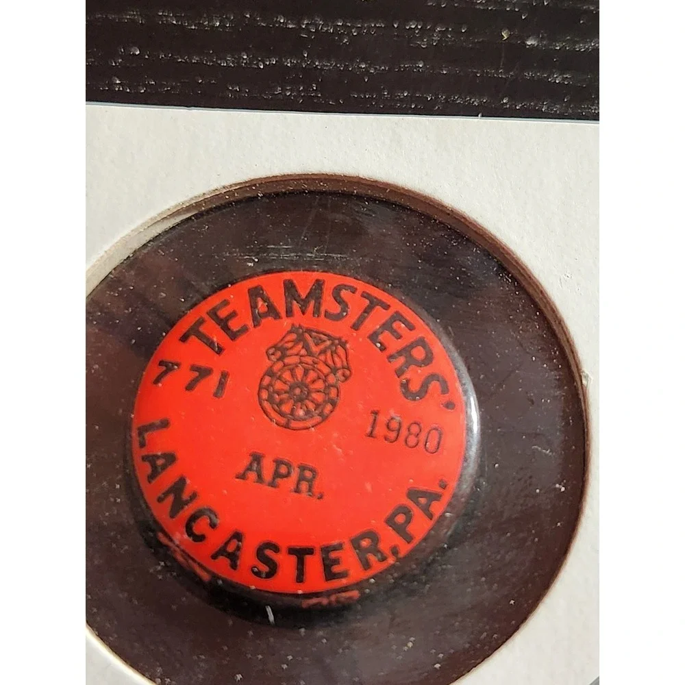 Teamsters Lancaster PA April 1980 Pinback Button Local 771‎ 1980 1