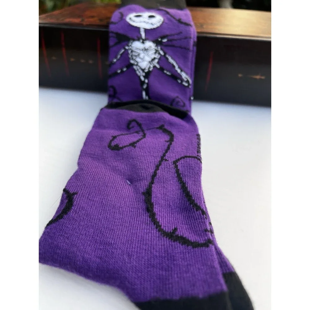 Disney Nightmare Before Christmas Jack Skellington Crew Socks NWT Shoe 4-10