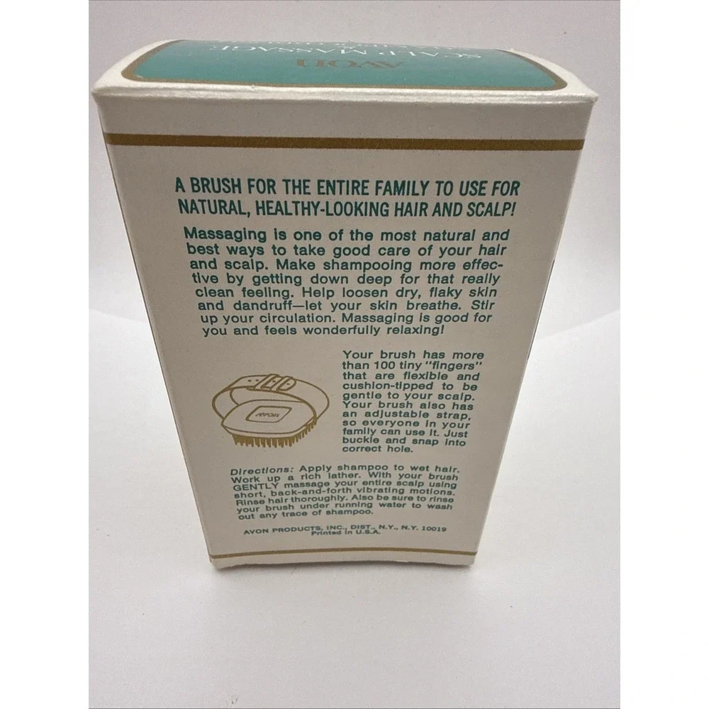Avon Scalp Massage & Shampoo Brush In Box Vintage RARE NEW NOS