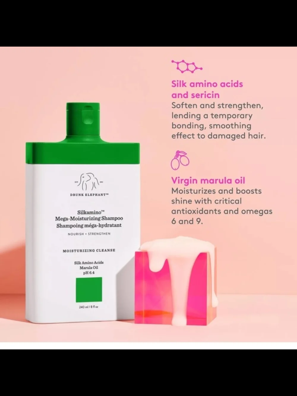 Drunk Elephant Silkamino Mega-Moisturizing Shampoo NEW