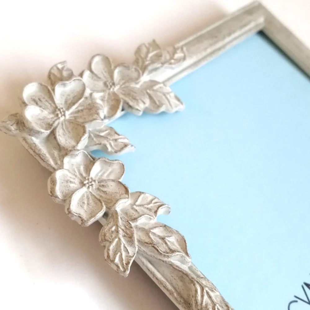 Shabby Chic White Washed/ Aged Sea Foam Green Shabby Chic Picture Frame Set of 3