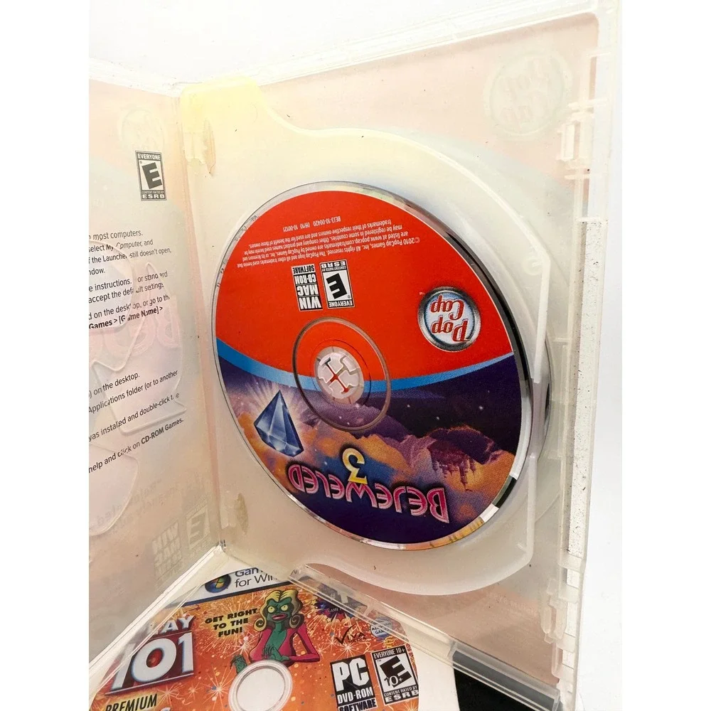 Bejeweled 3 PC Mac CD-ROM PopCap Games w/ Bonus Bejeweled Blitz &‎ Play 101 Disc