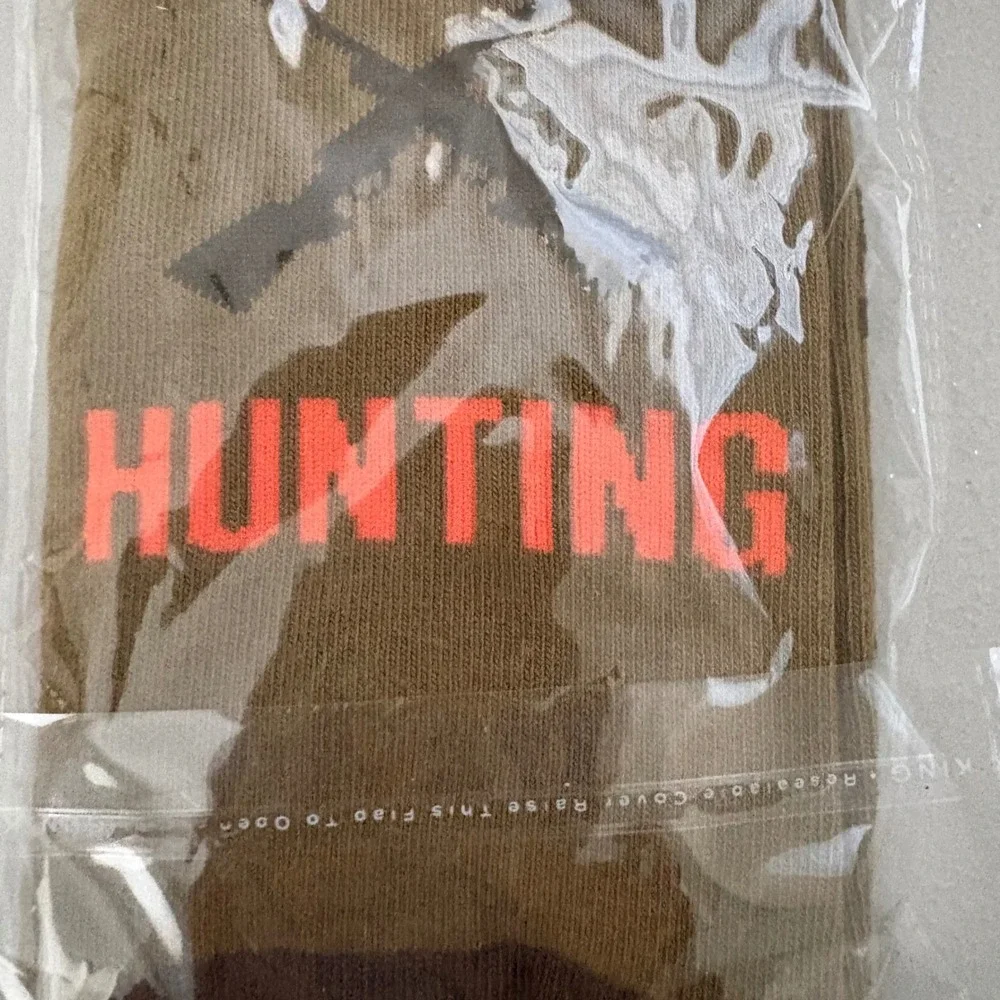 Lavley Mens Id Rather Be Hunting Novelty Crew Socks Brown Orange Size 6-13 60281