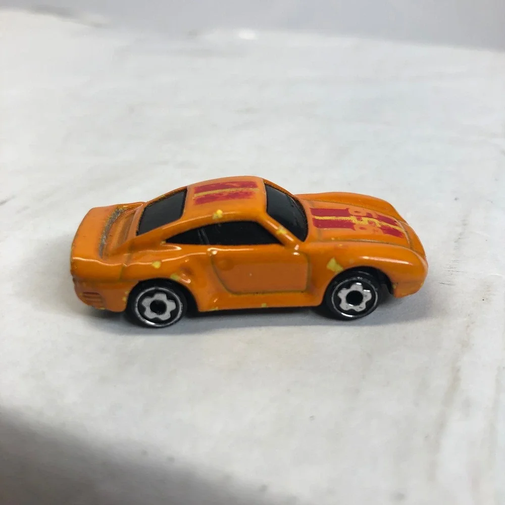 Vintage Hot Wheels 1987 Porsche 959 Orange Red Stripes‎ Diecast Toy Car
