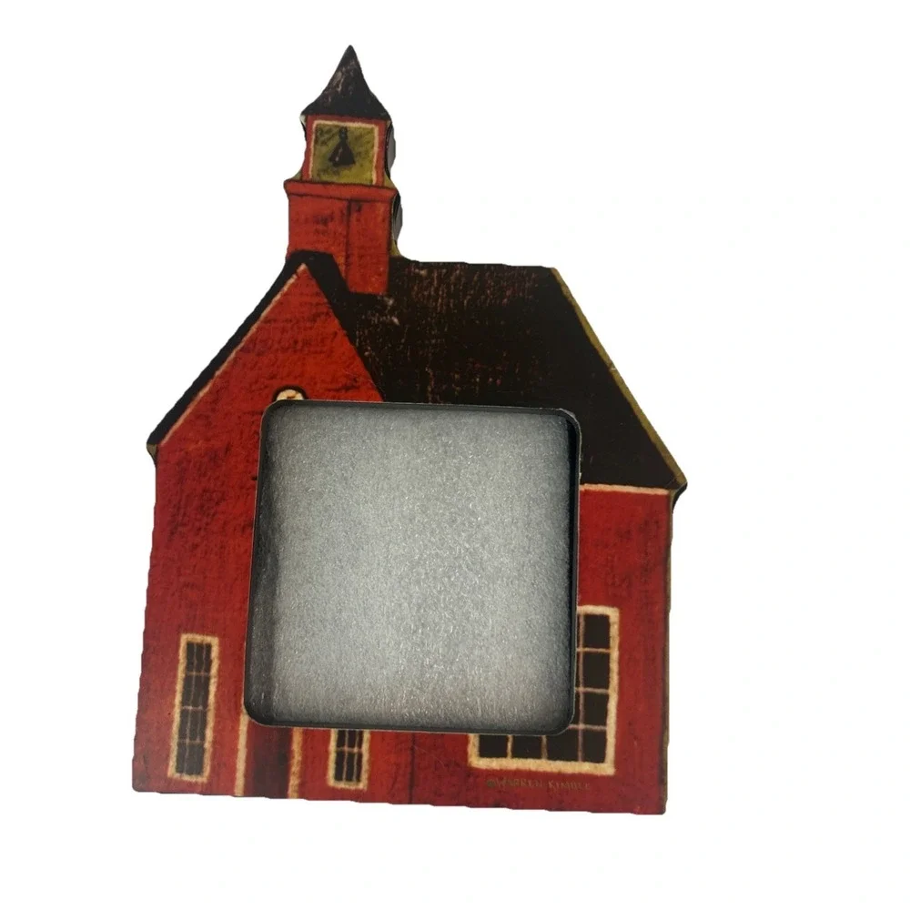 Warren Kimble Baker SchoolHouse Photo‎ Frame Fetco folk Primitive Country