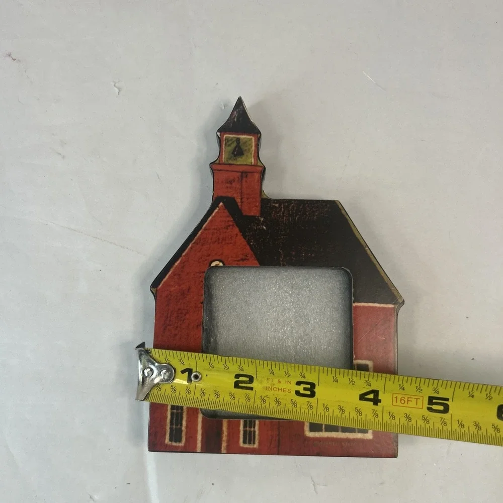 Warren Kimble Baker SchoolHouse Photo‎ Frame Fetco folk Primitive Country