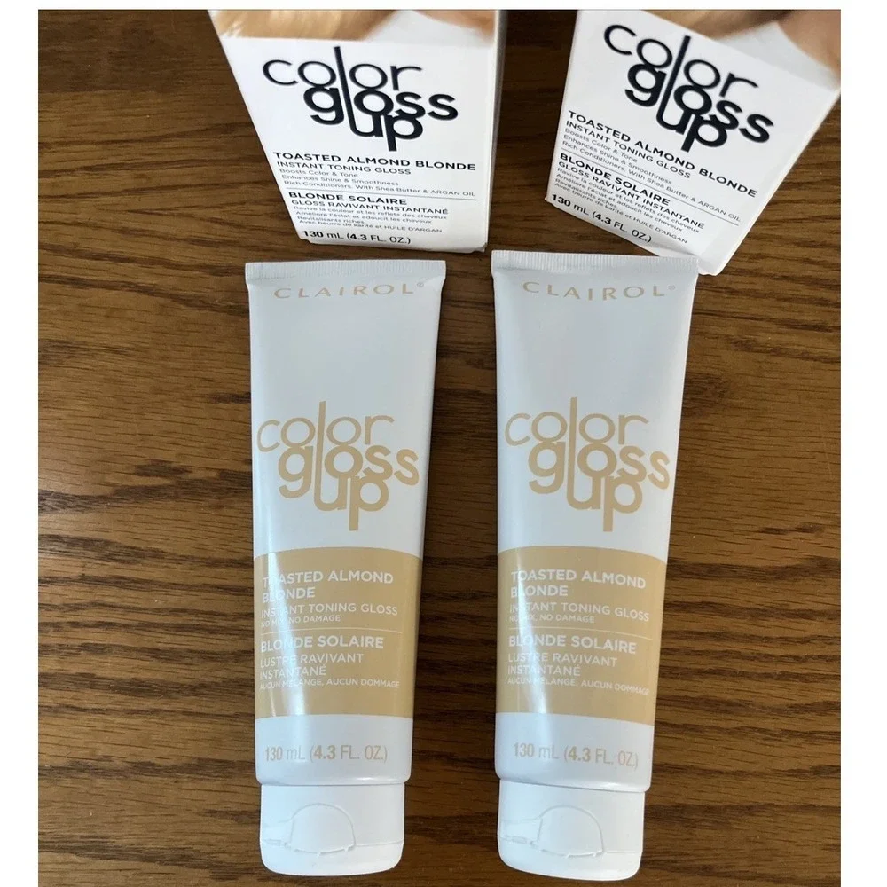 Clairol Instant Toning Hair Color Gloss Up, Toasted Almond Blonde, Temporary 2Pk