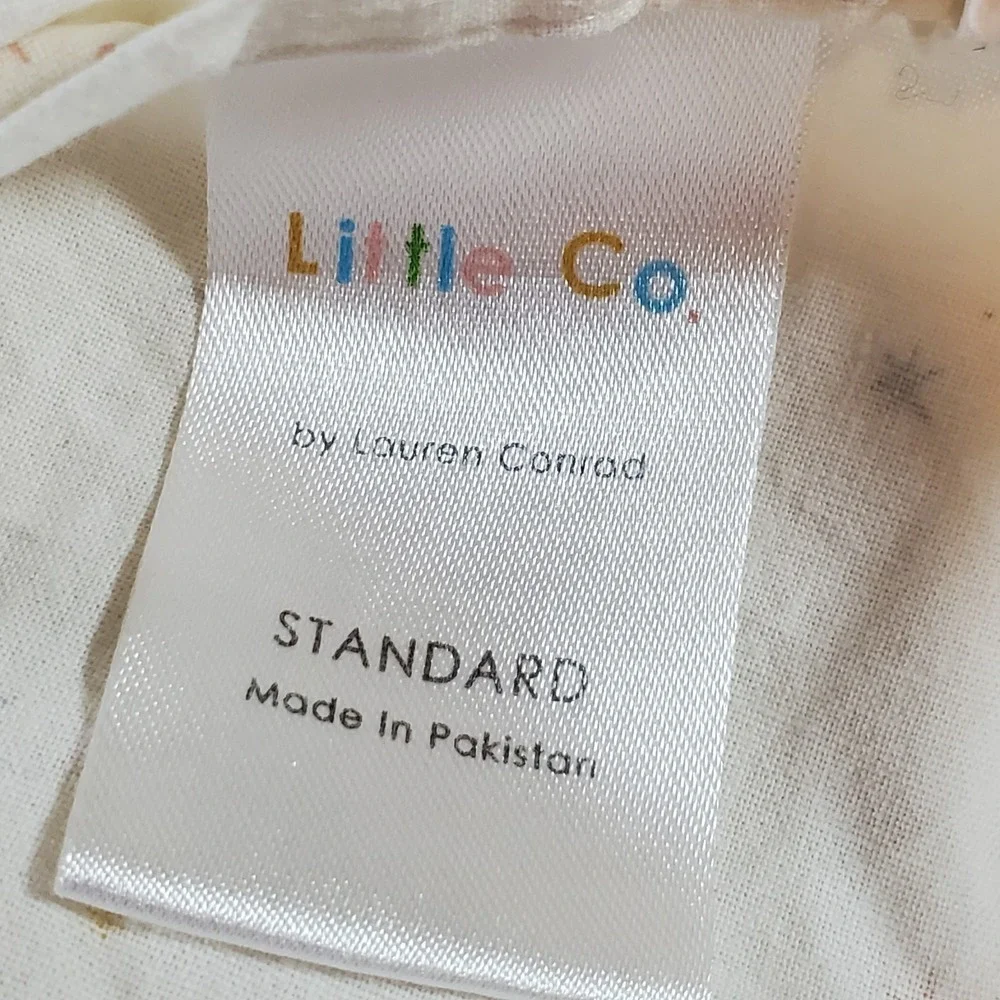 Little Co Lauren Conrad girls' Crib Quilt 59x43 & Quilted Sham 21x25 Pastel Dots