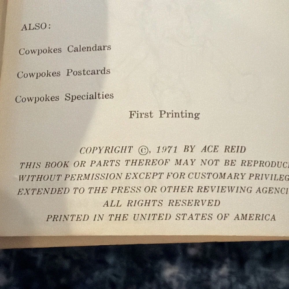 Ace Reid Cowpokes Home Remedies Cow Country Cartoons 7th Edition‎ 1971