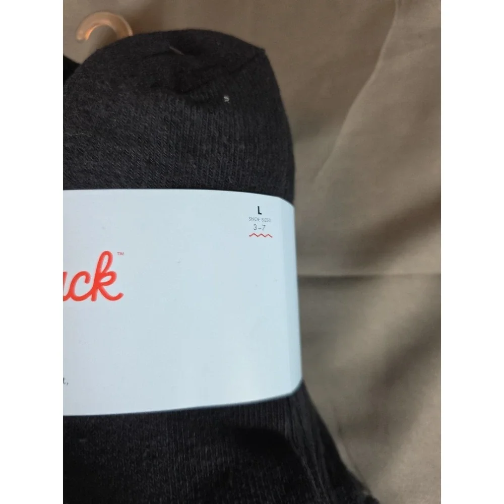 Cat‎ And Jack Black Cushioned Sole Ankle Socks 10 Pairs Large shoe size 3 - 7