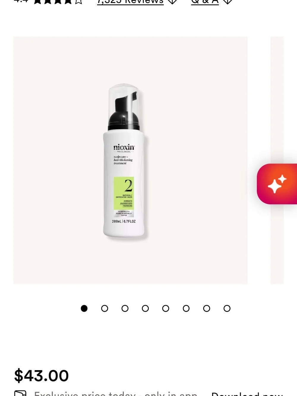 Nioxin Scalp Care + Hair Thickening Treatment 200ml  6.7 Oz