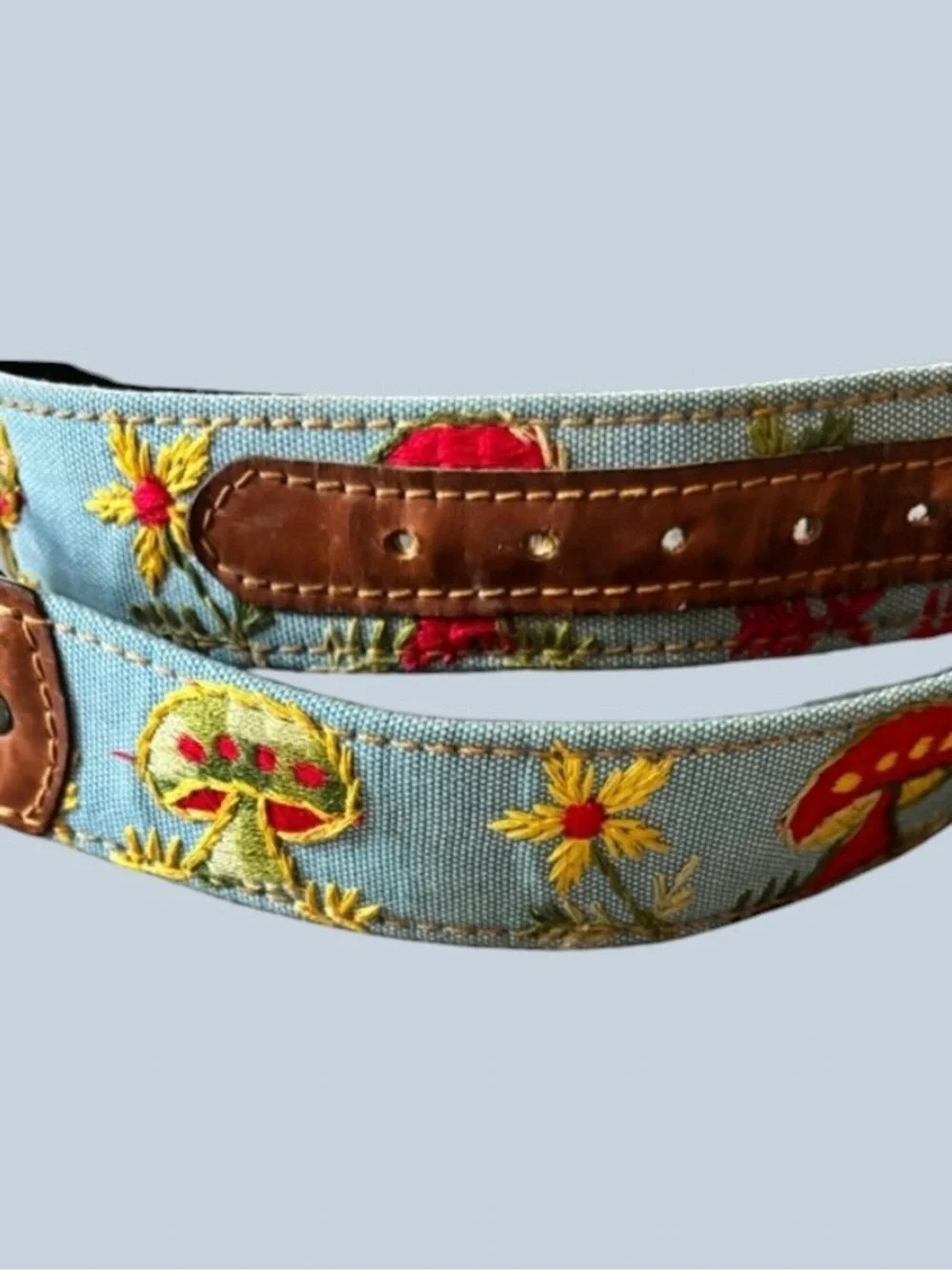 Vintage leather embroidered