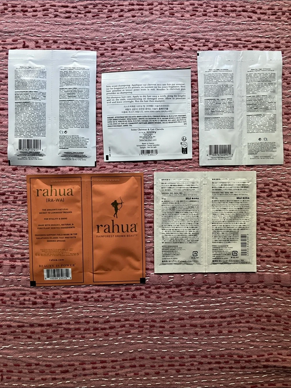 Shampoo and conditioner samples