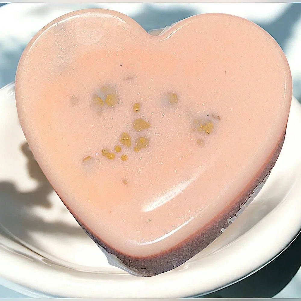 Jasmine soap SHIMMER 3x2in 6oz handcrafted shea butter & coconut oil based